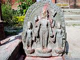 59 Kathmandu Gokarna Mahadev Temple Shiva Flanked By Two Figures